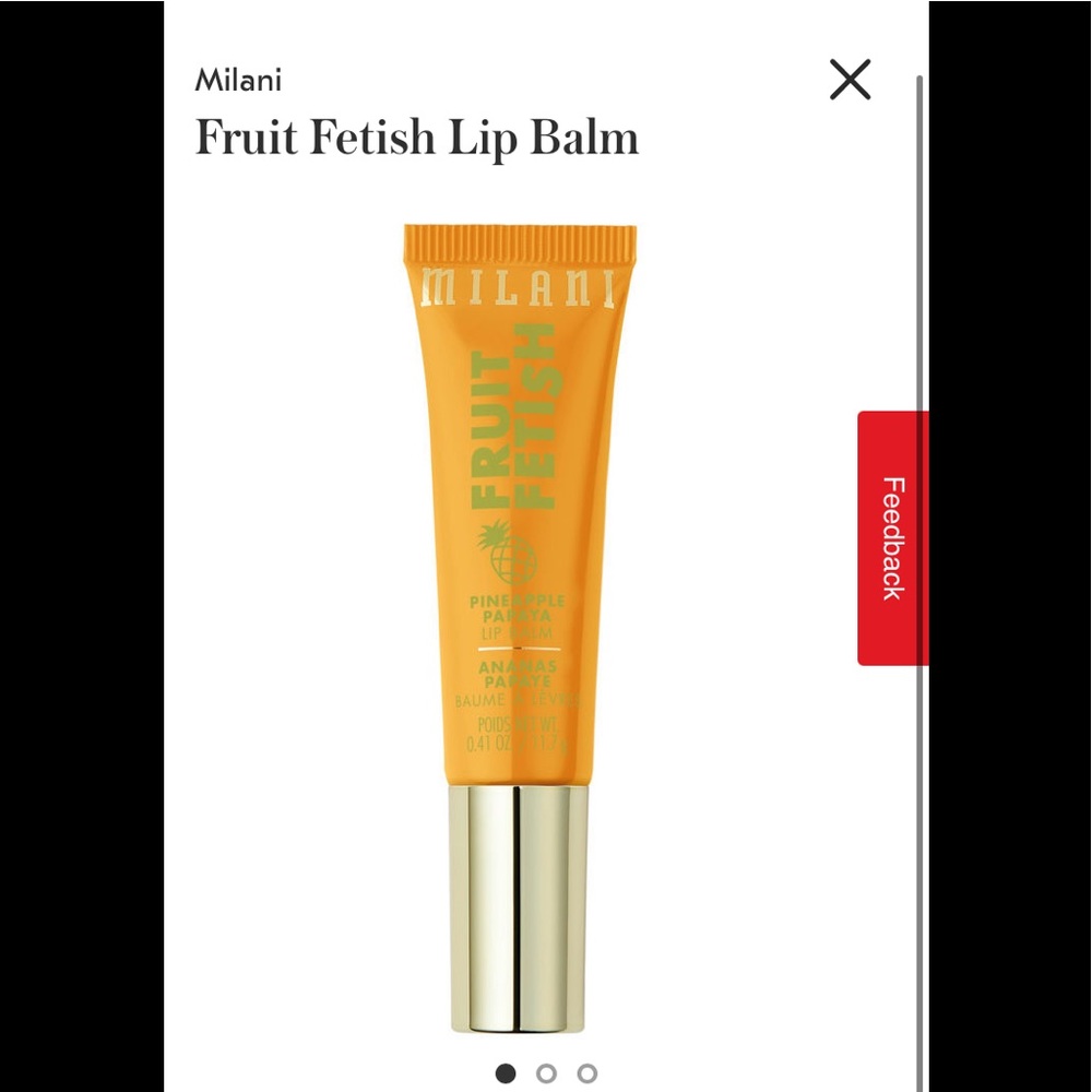 Milani fruit fetish lip balm( pineapple papaya )